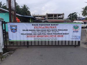 RSUD Jambak dan Balai Diklat Talu Siapkan Isolasi Pasien Positif Covid-19