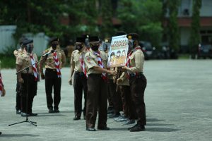 Pramuka Kota Padang Sosialisasi Perda AKB dan Kampanye 3 M