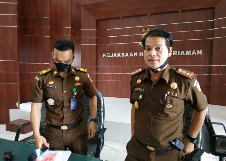 Kasi Intelijen Jaksa Pariaman, Reynold, Rabu (7/10/2020), kepada hantaran.co saat memberikan keterangan OTK yang memalak sejumlah OPD