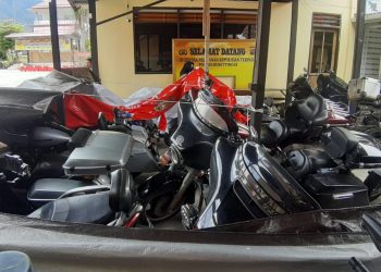 Polres Bukittinggi juga mengamankan motor anggota Club Motor HOG yang terlibat penganiayaan di Bukittinggi Jumat lalu. IST