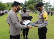 Polres Dharmasraya Gelar Apel Pergeseran Personil Polri Pengamanan TPS Pilkada Serentak 2020