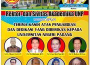 Delapan Guru Besar UNP Masuki Purnabakti, Berikut Daftarnya