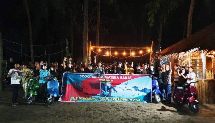 Kumpul di Pasia Jambak, Ratusan Scooterist di Sumbar Deklarasi Dukung Cak Imin jadi Calon Presiden