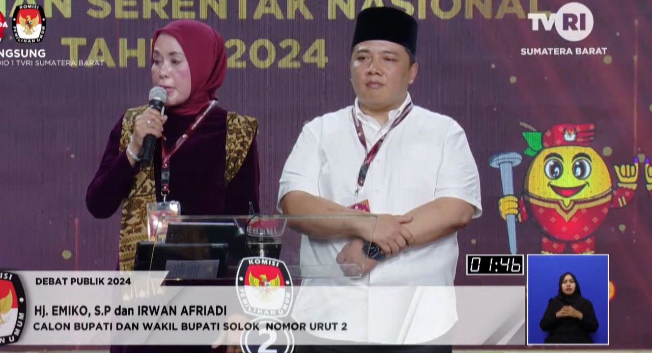 emiko irwan kuasai meteri debat