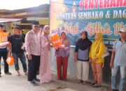 Polres Pessel Laksanakan Penyembelihan Hewan Kurban dan Pembagian Sembako dalam Rangka Idul Adha 1446 H