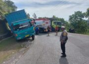 Dua Truk Bertabrakan di Koto XI Tarusan Pessel, Tak Ada Korban Jiwa