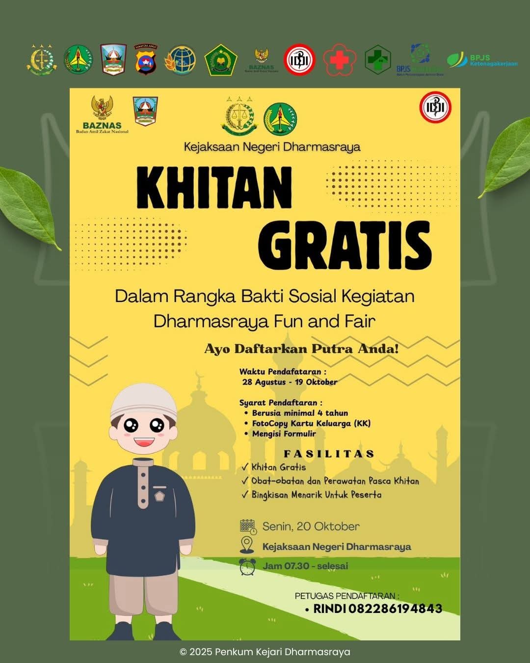 Kejari Dharmasraya Gelar Khitan Gratis