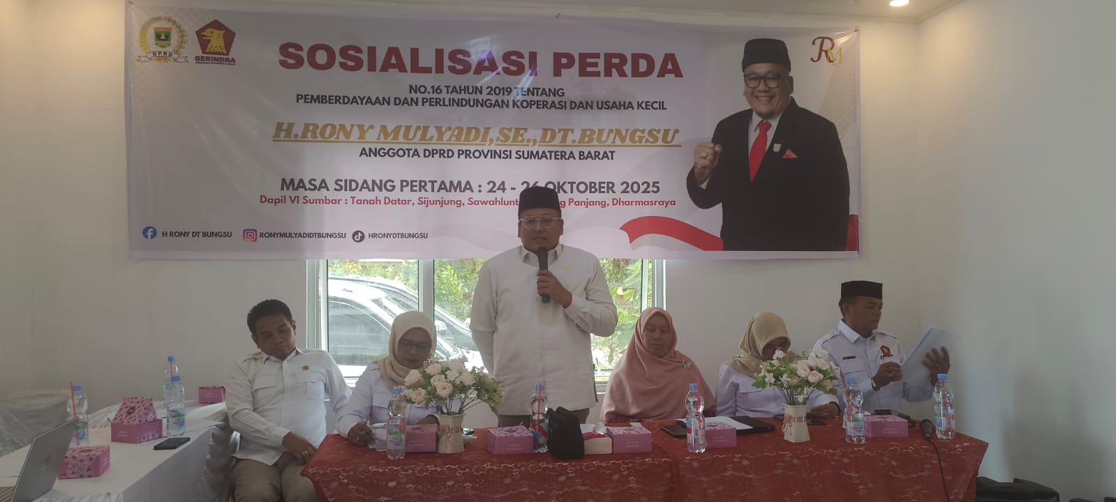 Puluhan Koperasi di Tanah Datar Mati Suri, Legislator Rony Mulyadi Gagas Kebangkitan Lewat Sosialisasi Perda