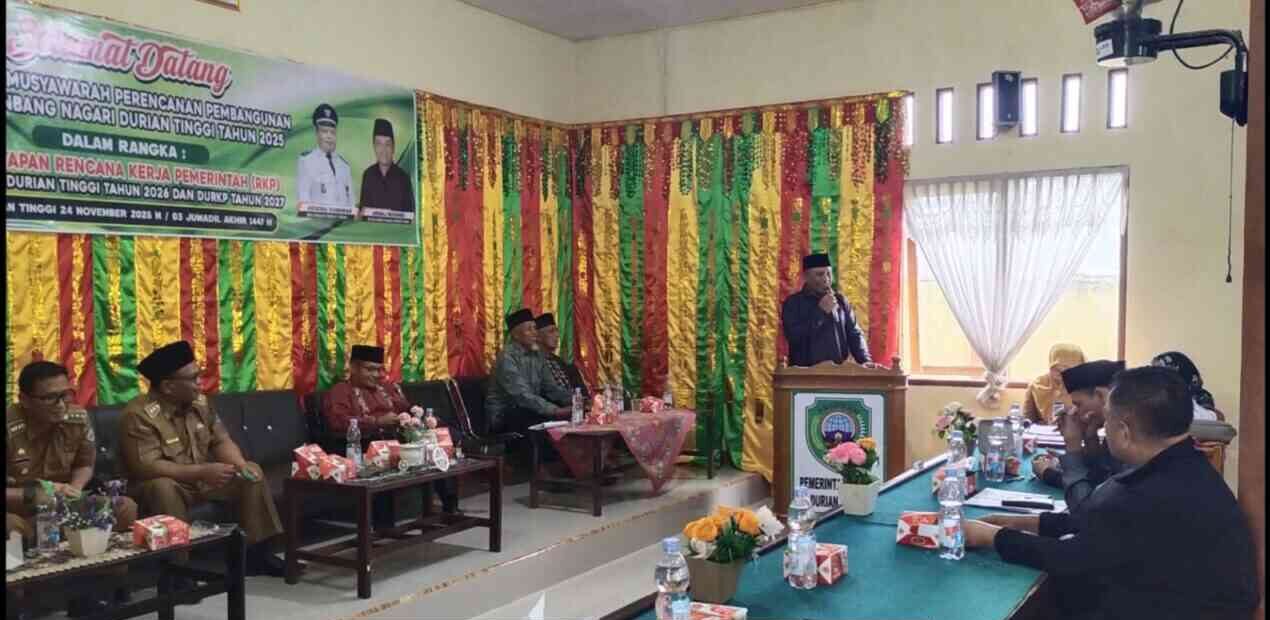 Anggota DPRD Kabupaten Pasaman Fadly Mimanda Putra Ajak Masyarakat Bersinergi dalam Pembangunan di Durian Tinggi