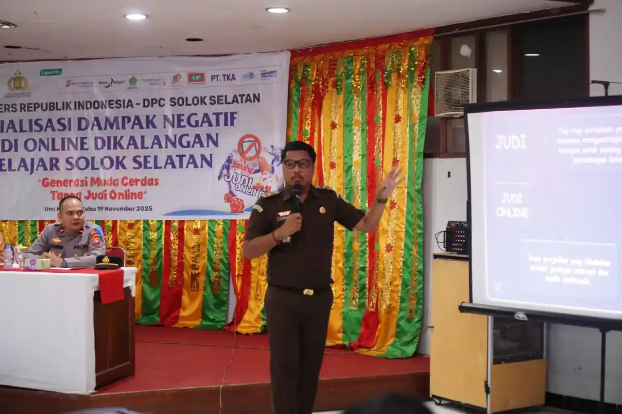 Stop Judol, Kasi Intelijen Kejari Solsel Ungkap Ratusan Ribu Pelajar Terlibat Judol, Perputaran Uang Tembus Ratusan Triliun