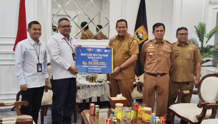 TASPEN Bantu  Revitalisasi Taman Kota Pariaman Senilai Rp50 Juta