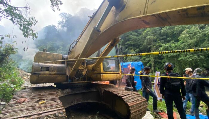 Penertiban PETI di Muaro Tambangan, 1 Alat Berat Diamankan