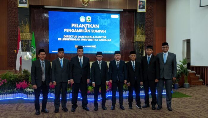 UNAND Perkuat Arah Kebijakan, 6 Direktur dan 1 Kepala Kantor Dilantik