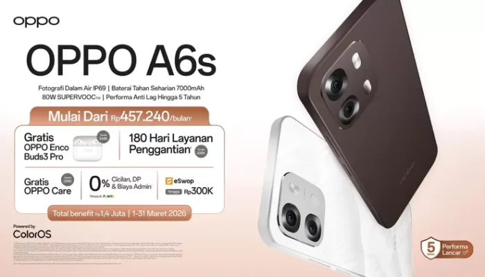 OPPO A6s Resmi Hadir di Indonesia: Baterai 7000 mAh dan Tahan Air Ekstrem, Tapi Spesifikasinya Bikin Penasaran