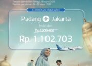 Garuda Indonesia Berikan THR, Harga Tiket Padang-Jakarta Rp1,1 Juta